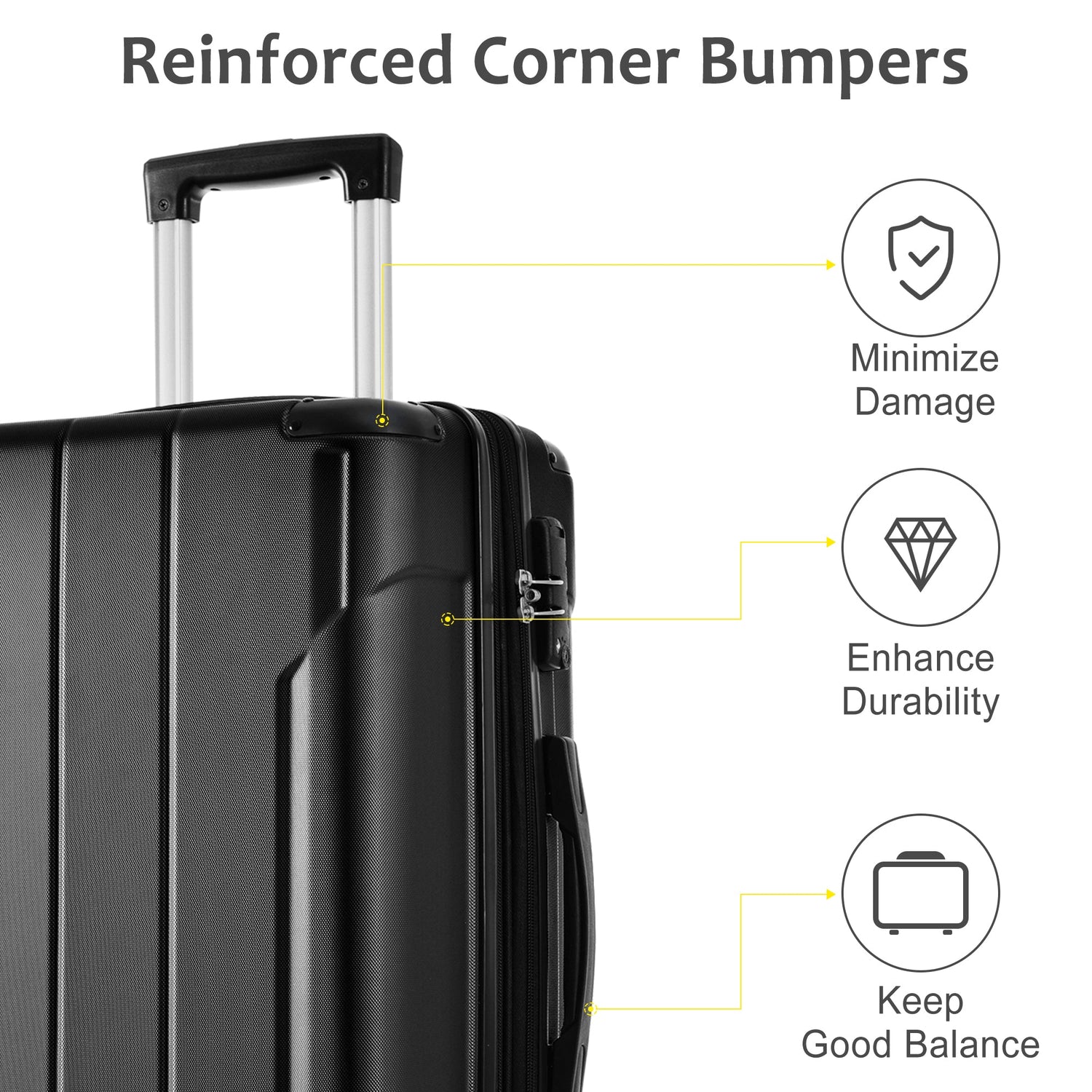 Hardshell Luggage Spinner Suitcase with TSA Lock Lightweight Expandable 28&