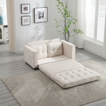 3 Fold Sofa Convertible Futon Couch sleeper sofabed Space saving loveseat Dark Gray &amp; Light Gray &amp; Beige