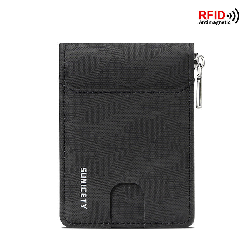 RFID Zipper Large Capacity Certificate Credit Multi Card Man&