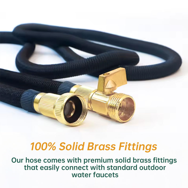 100 - ft Expandable Garden Hose with Nozzle. Light, Durable &amp; Kink - Free for Car Wash &amp; Outdoor Watering