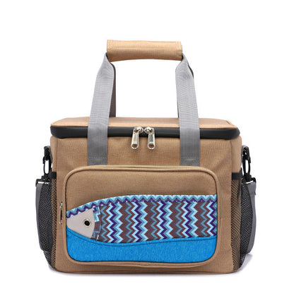 Japanese multifunctional thickened EVA leak-proof small fish insulation lunch box portable lunch bag
