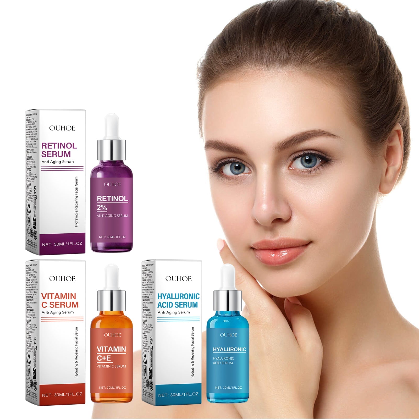 Vitamin C Serum, Moist Tender Firming Skin Fade Out Fine Lines Anti-Wrinkle Skin Cream