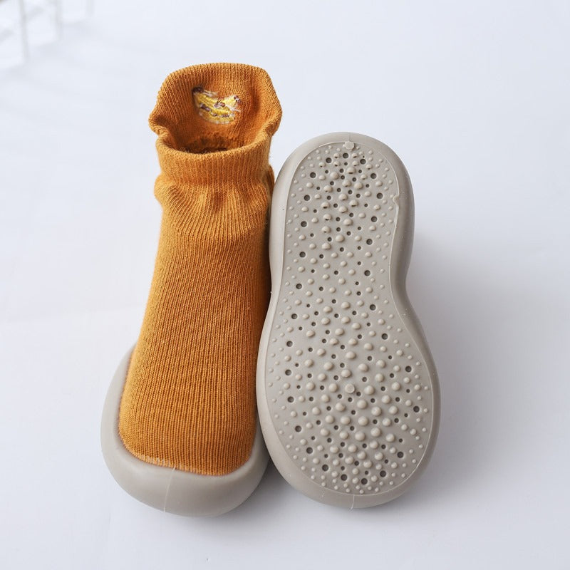 Autumn New Soft Sole Baby Walking Shoes Knitted Embroidered Baby Floor Socks Shoes Avocado Children&