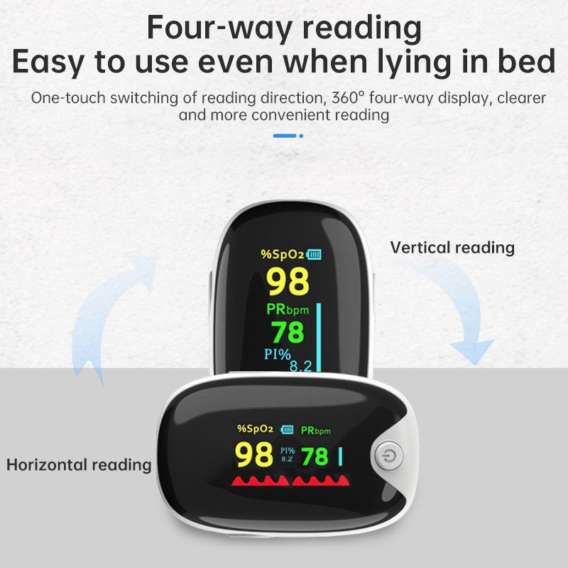 Reusable Lightweight Finger Pulse Oximeter for Outdoor Enthusiasts (Hiking, Skiing, Cycling)