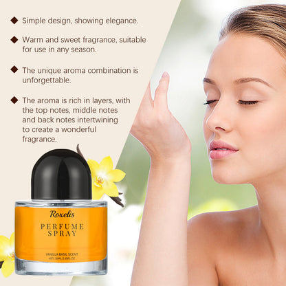 Vanilla Basil Perfume Mild Niche Vanilla Light Fragrance Stay Fragrance Lasting Dating Charm Natural Light Elegant Perfume