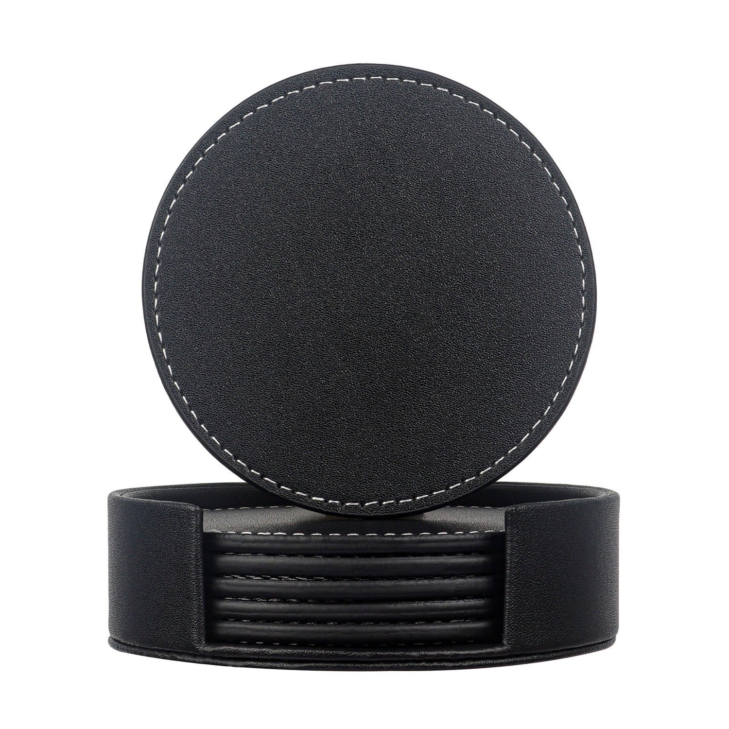 Creative PU leather coaster Exquisite insulated tea water cushion Square leather coaster