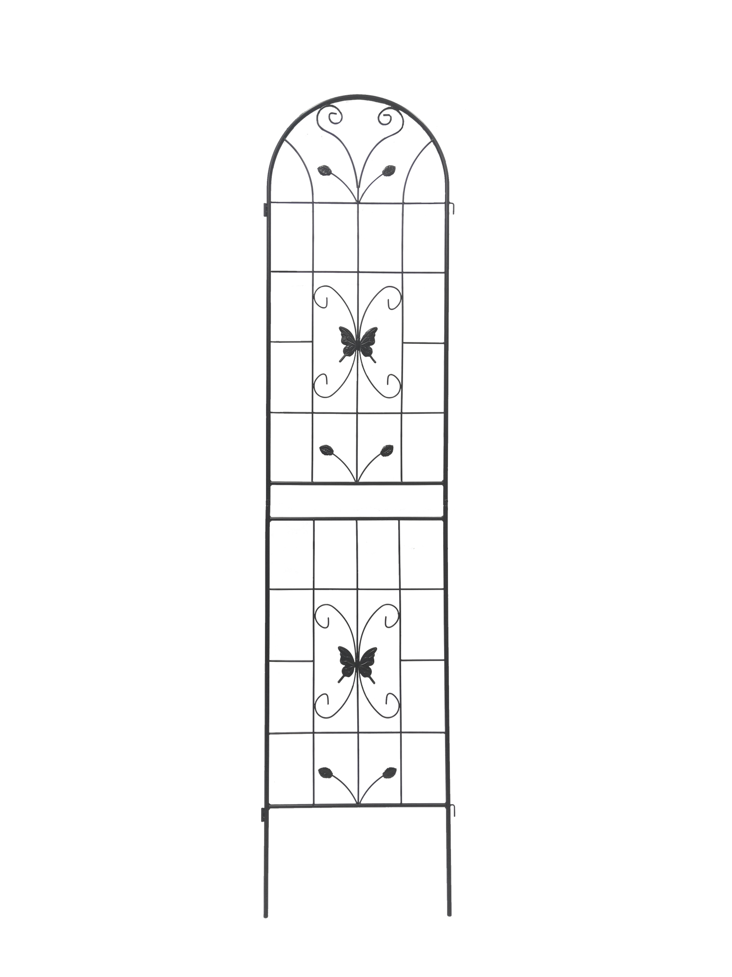 2 Pack Metal Garden Trellis 86.7" x 19.7" Rustproof Trellis for Climbing Plants Outdoor Flower Support Cream White