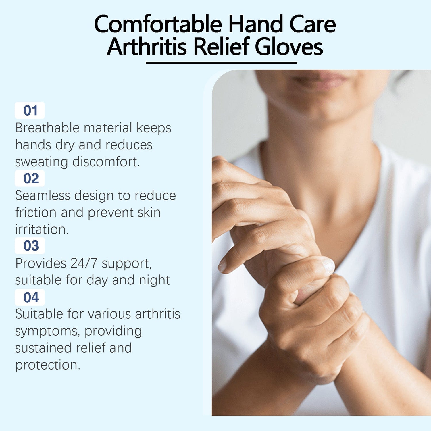 Joint Rubber Gloves Daily Comfort Wrist Gloves Protect Finger Joints Care Gloves