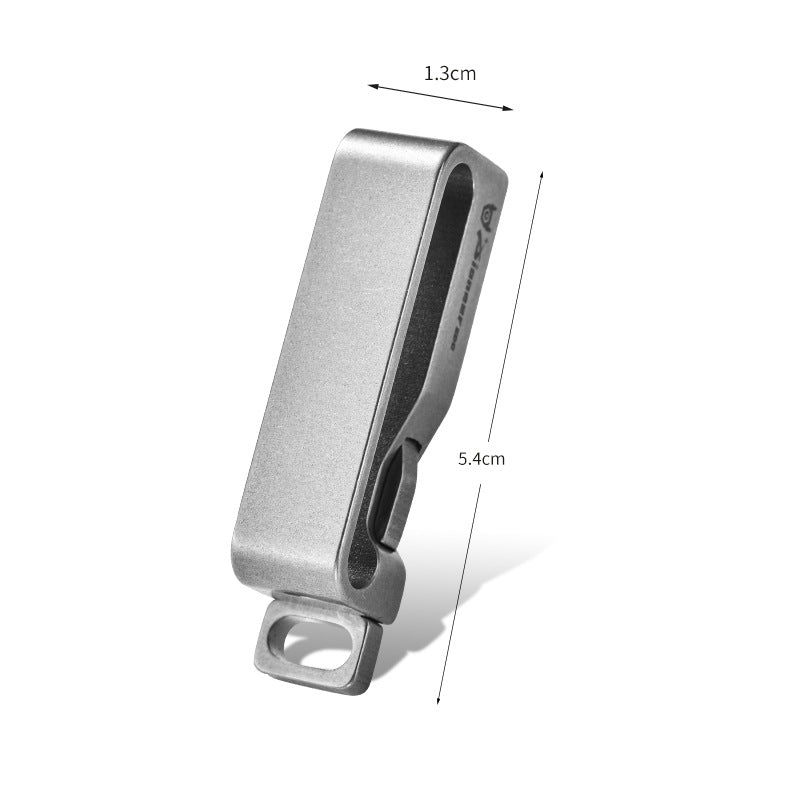 Titanium Waist Belt Buckle &amp; Keychain. Portable EDC Outdoor Tool