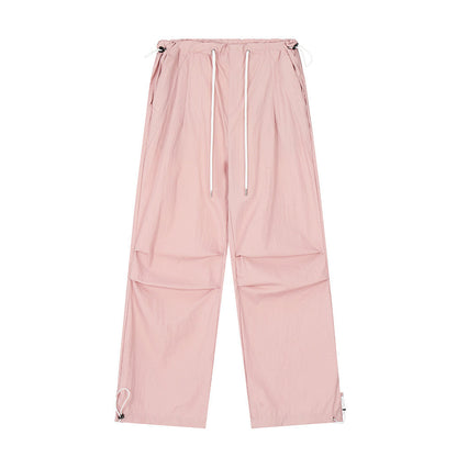 Wrinkled Casual Straight Cargo Pants Men&