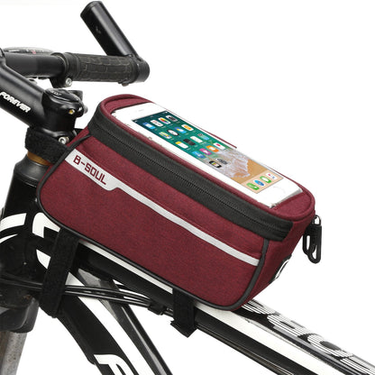 B-SOUL Mountain Bike Bag Front Beam Bag Bicycle Bag Road Bike Front Bag Riding Equipment Saddle Bag Upper Tube Bag