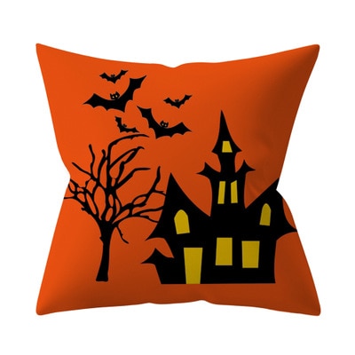 Trick or treat/pumpkin Cushion Cover 45*45cm Happy Halloween Throw Pillow Cover Happy Fall Y&