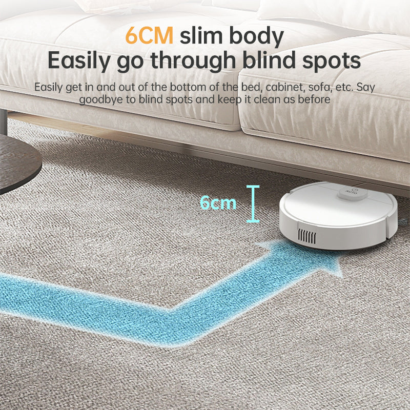 **3-in-1 Sweeping Robot: USB Charging, 1000Pa Suction, Auto-Clean for Pet Hair, Carpets &amp; Floors**