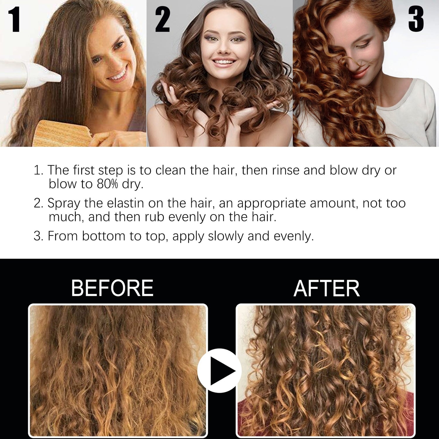 Hair Styling Spray, Hair Styling Moisturizing Fragrance Long Lasting Dry Gel Gel Hair Styling Gel Water