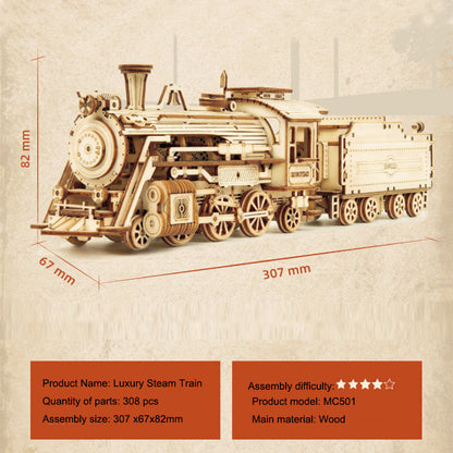 3DIY Hand Assembled Train Jeep Truck Children&