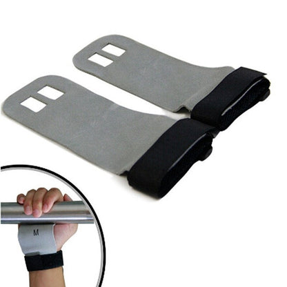 1 Pair S M L Hand Grip Synthetic Leather Crossfit Gymnastics Guard Palm Protectors Glove Pull Up Bar Weight Lifting Glove