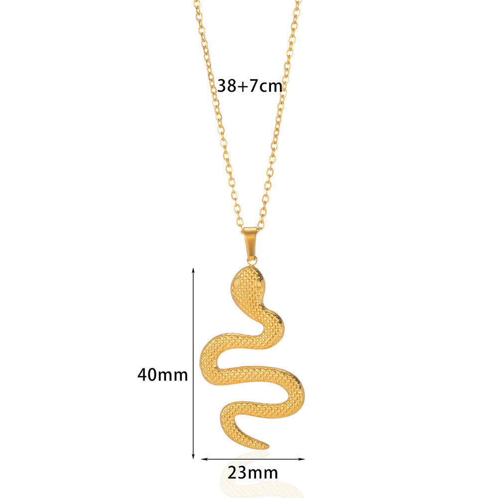 Spirit Snake Pendant Retro Style Personalized Necklace Women&