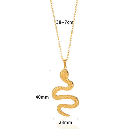Spirit Snake Pendant Retro Style Personalized Necklace Women&