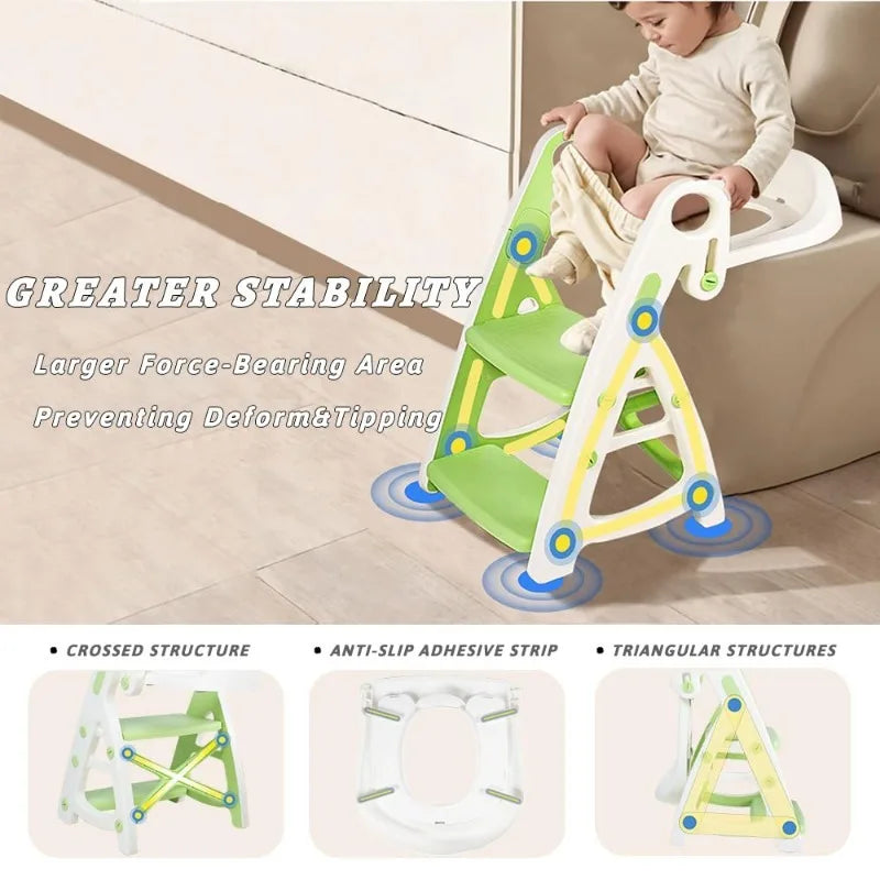 Potty Training Seat &amp; Toddler Step Stool Stability Toddler Toilet Seat Adjustable Height Potty Seats for Toddlers Boys Girls