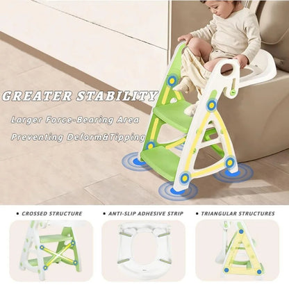Potty Training Seat &amp; Toddler Step Stool Stability Toddler Toilet Seat Adjustable Height Potty Seats for Toddlers Boys Girls