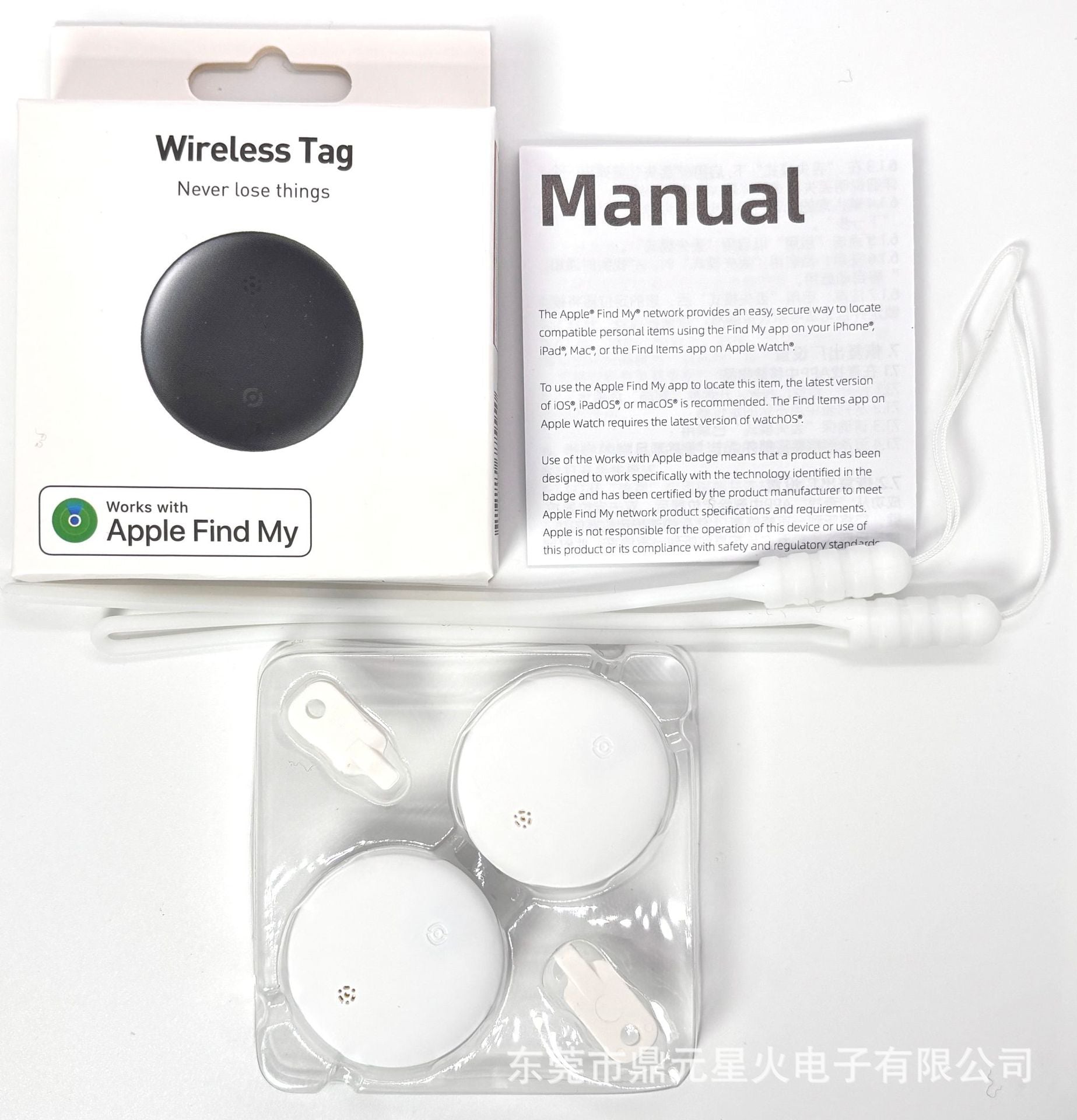 Waterproof Anti-Lost Tracker Compatible with Find My for Pet Locator, Alternative to Airtag