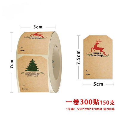 Christmas gift stickers decorative sealing sticker Merry Christmas Reward Self-adhesive labels Children&