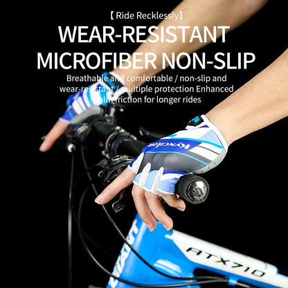Outdoor cycling half finger gloves men&