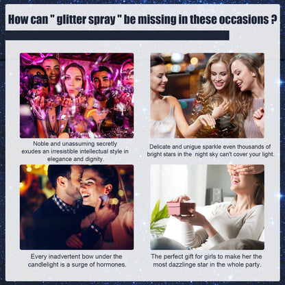 Glitter Spray, Halloween Brightening Makeup Night Club Party Clothing Highlights Skin Brightening Powder