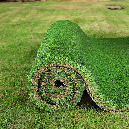2FTX10FT Outdoor Artificial Grass Runway Blanket, Thick and Realistic Fake Grass Roll Decoration 1.38 "Pile Height