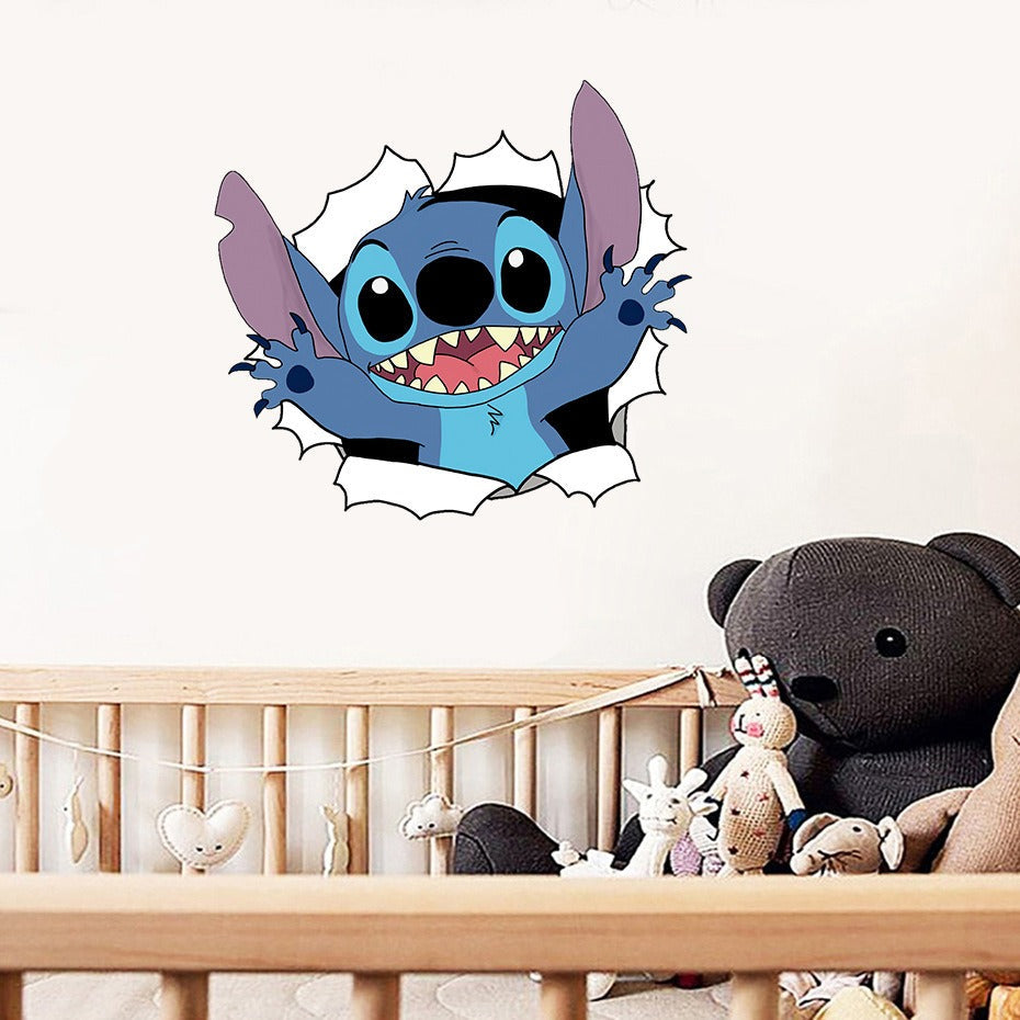 3D Broken Wall Stitch Wallpaper Children&