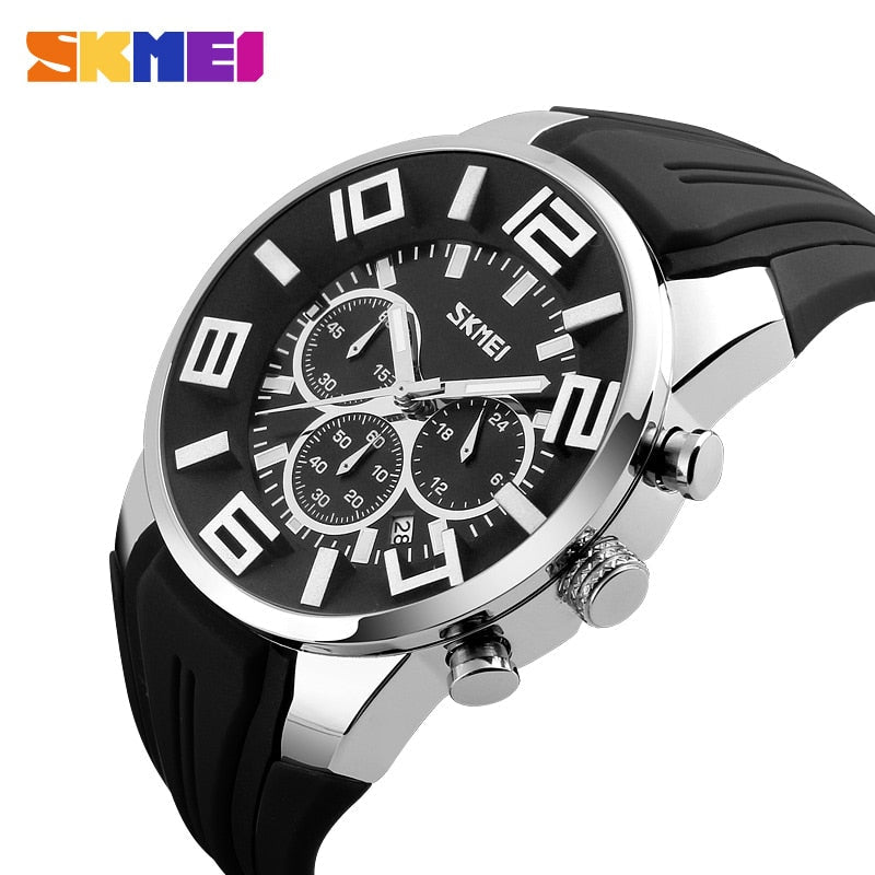SKMEI 9128 Watches Men Luxury Brand Chronograph Men Sports Watches Waterproof Male Clock Quartz Men&