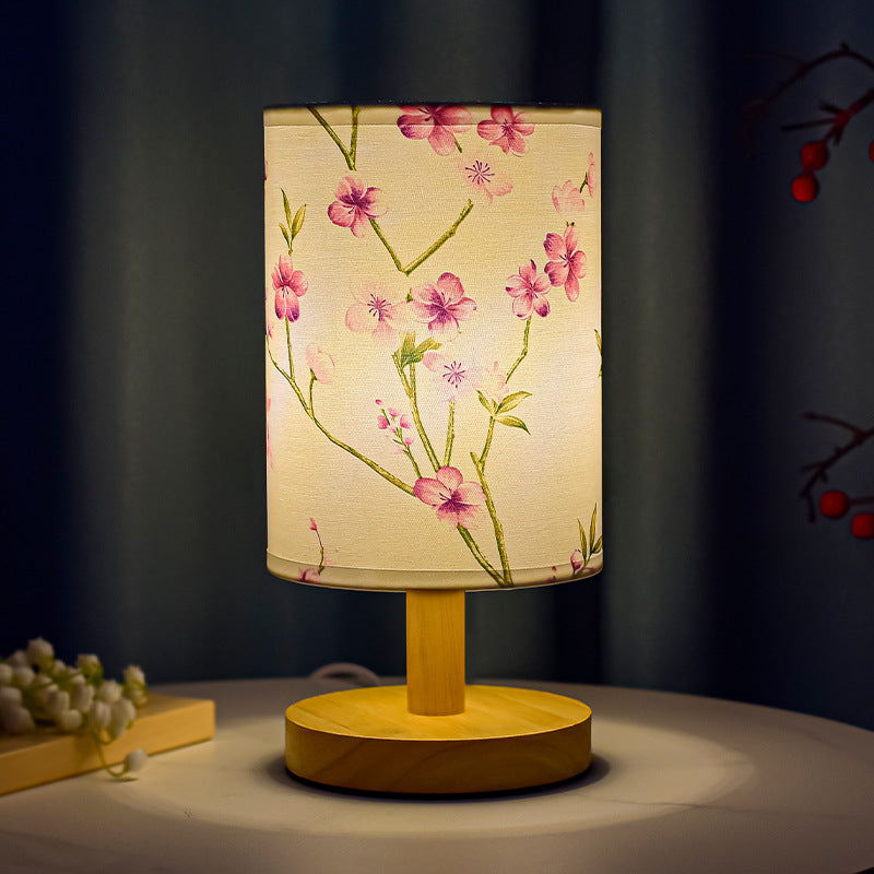 Literary desk lamp bedroom sleeping bedside lamp retro decoration residential dormitory LED night light