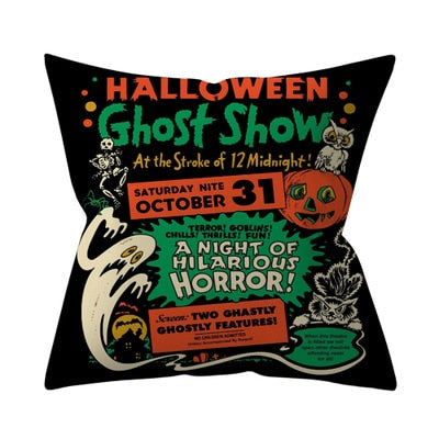 Trick or treat/pumpkin Cushion Cover 45*45cm Happy Halloween Throw Pillow Cover Happy Fall Y&