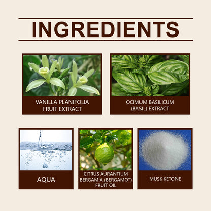 Vanilla Basil Perfume Mild Niche Vanilla Light Fragrance Stay Fragrance Lasting Dating Charm Natural Light Elegant Perfume