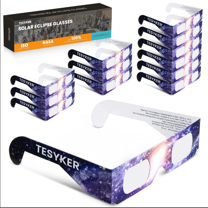 10 Pack Solar Eclipse Glasses ISO 12312-2:2015(E) &amp; CE Certified 2015 Approved Safe Shades for Direct Solar Eclipse Viewing Dire