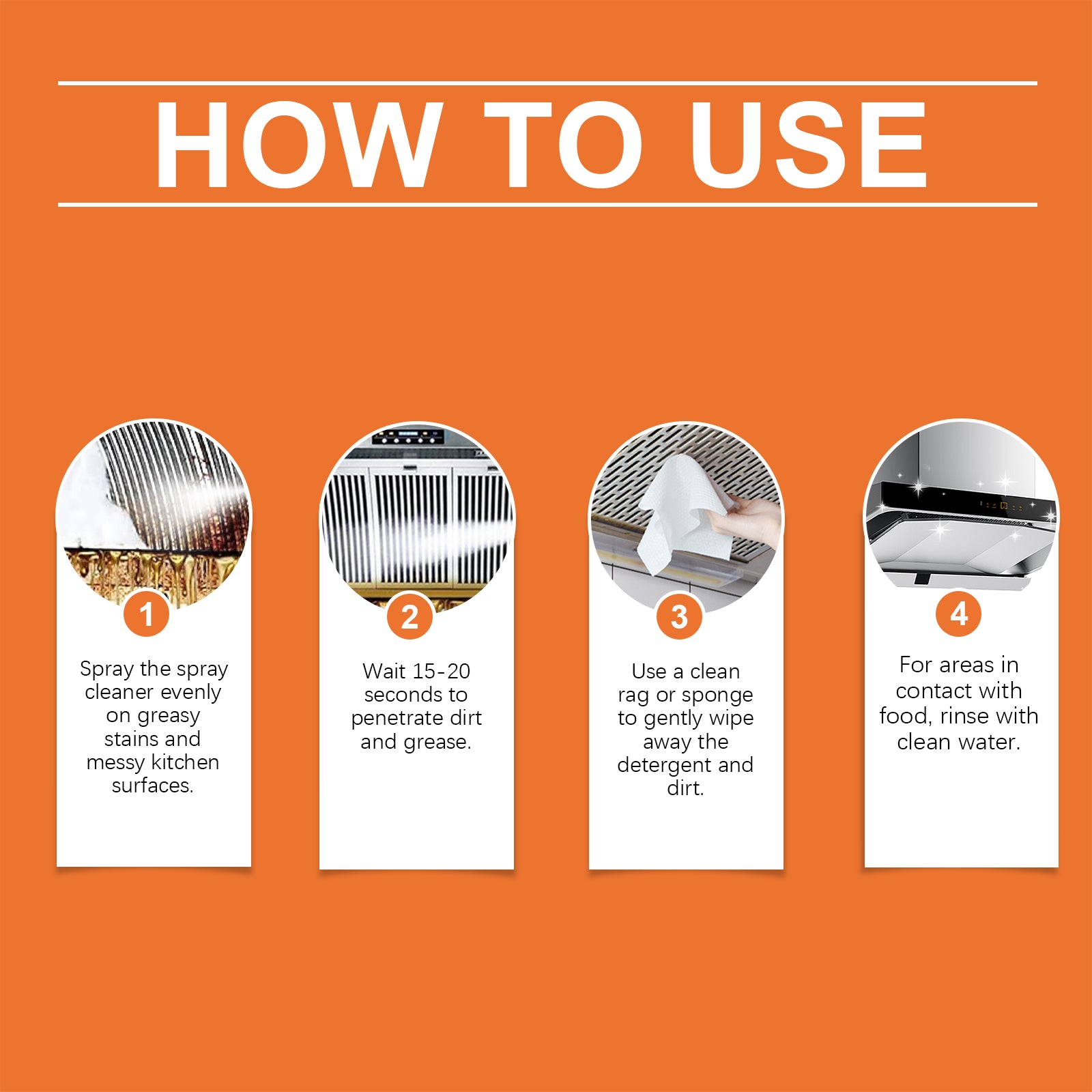 Kitchen Hood Multi-Effect Cleaner