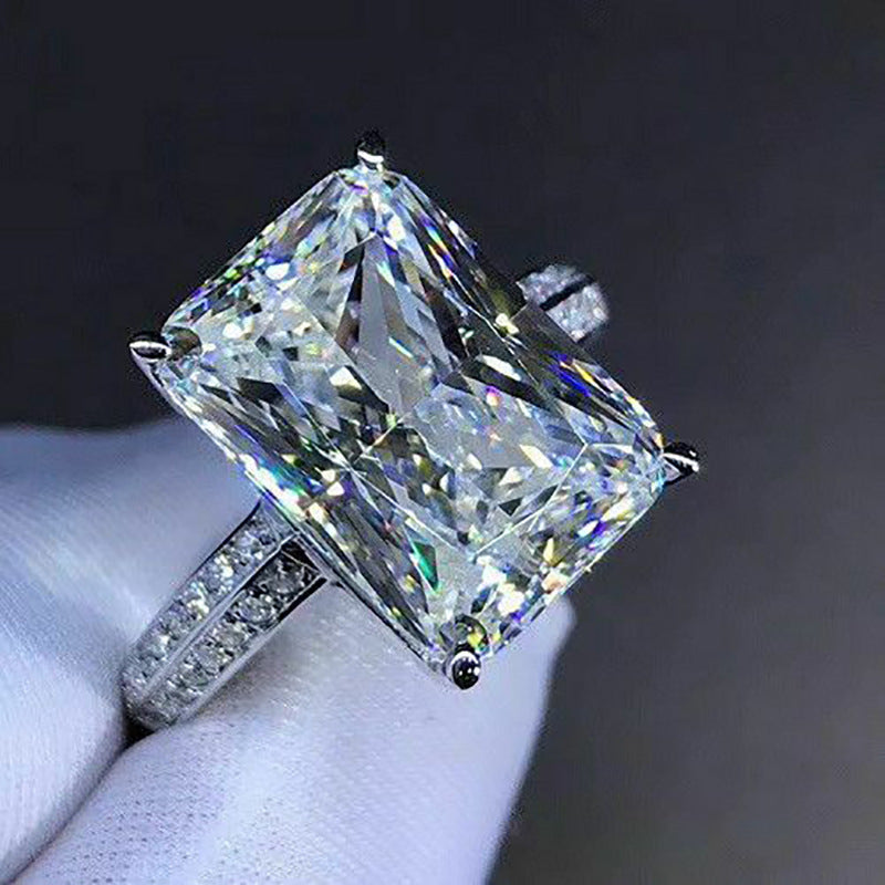Explosive new style set with oversized zircon rings, simple women&