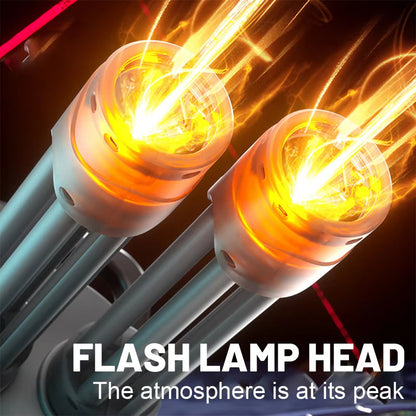 Electric LED Rotating Gatling Water Gun - Auto-Spray Blaster for Kids &amp; Adults (Summer Pool Toy)