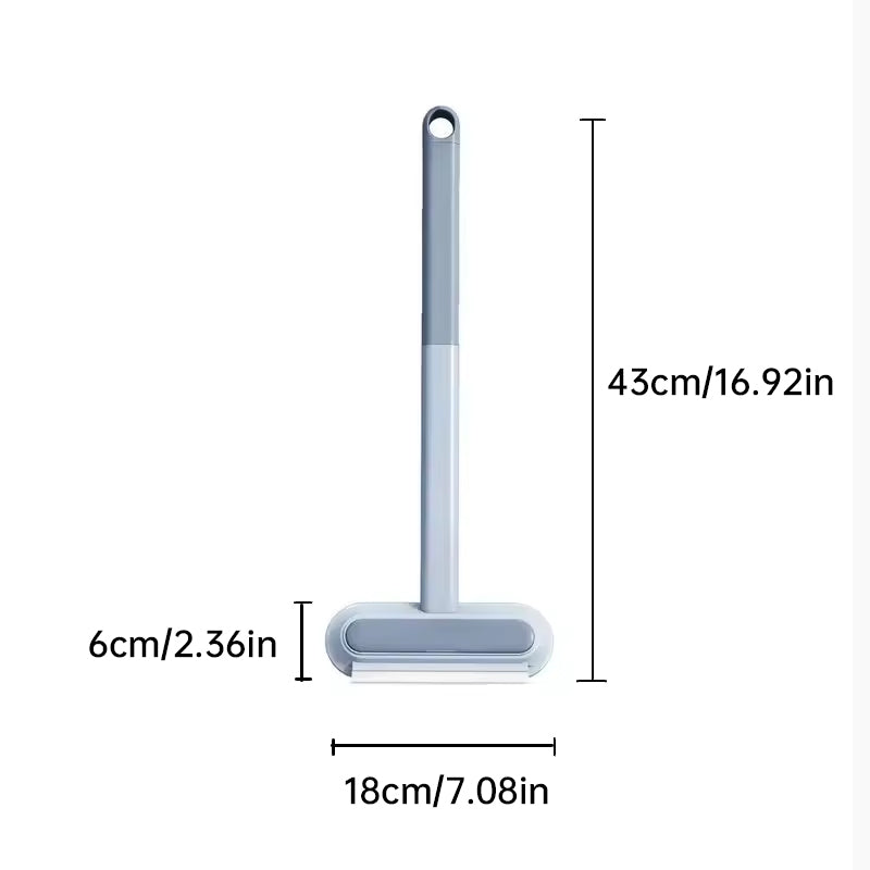 3-in-1 Pet Hair Remover Brush: Long-handle window &amp; pet fur cleaning tool for cat/dog hair.