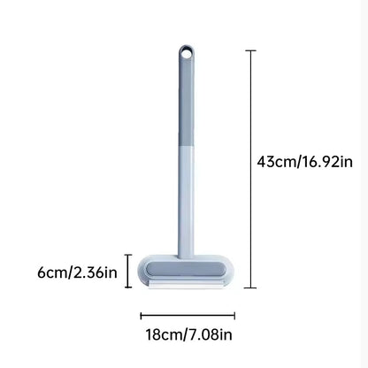 3-in-1 Pet Hair Remover Brush: Long-handle window &amp; pet fur cleaning tool for cat/dog hair.