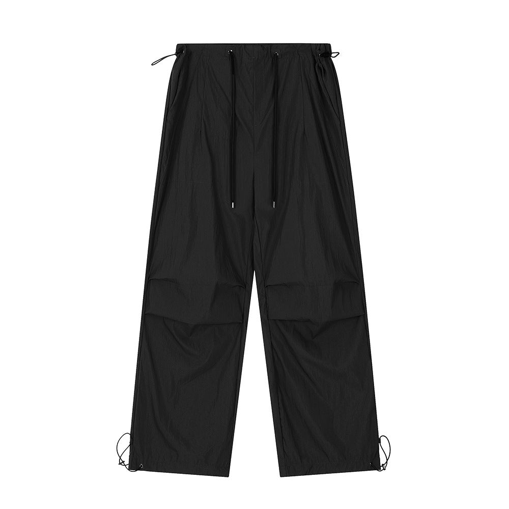 Wrinkled Casual Straight Cargo Pants Men&