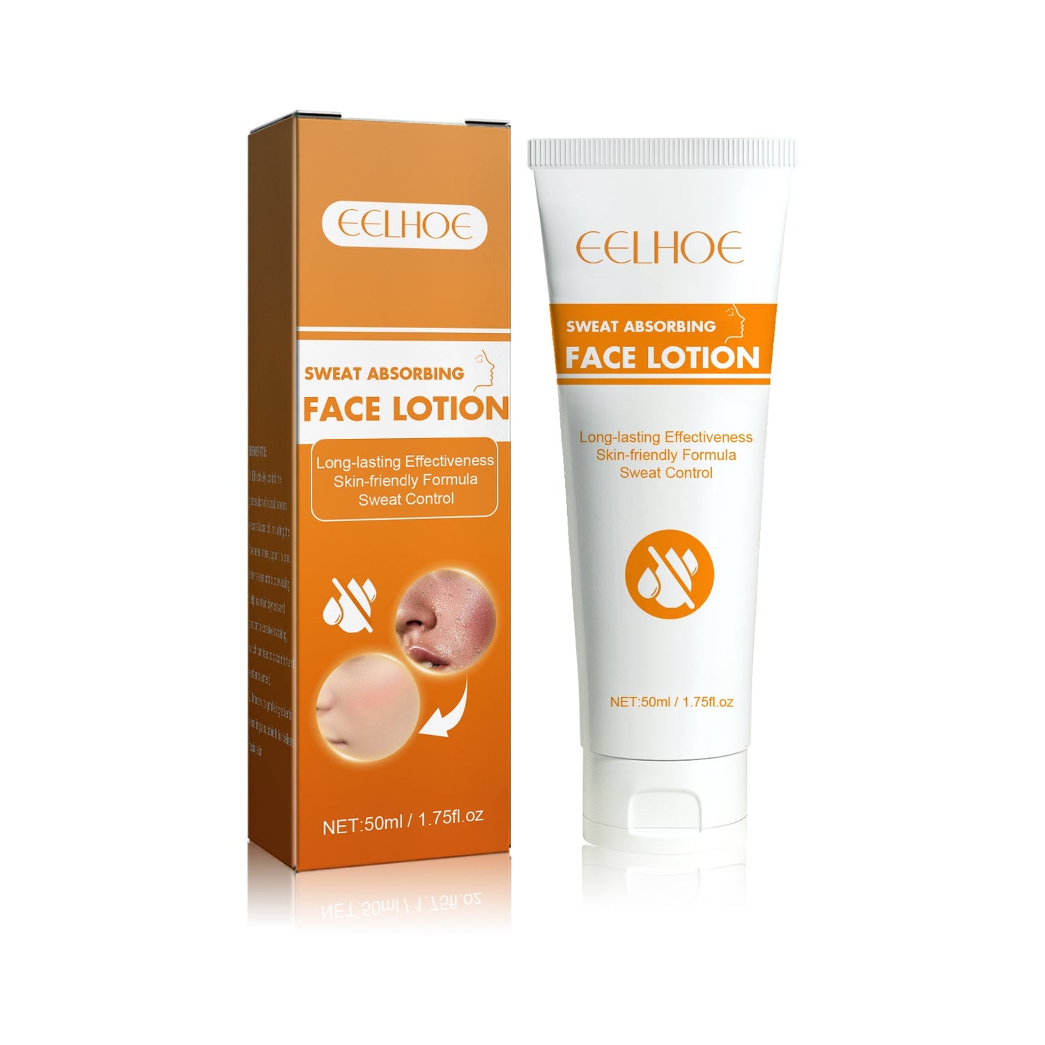 Sweat Absorbent Facial Lotion, Facial Skin Oil Control Mild Skin Friendly Refreshing And Long-Lasting Facial Antiperspirant Lotion