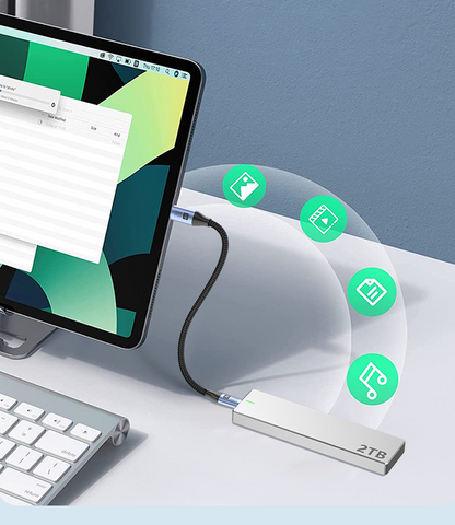Data cable 100W mobile phone computer fast charging hard drive high-speed transmission 4k screen mirroring