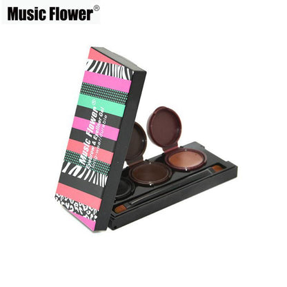 Music Flower Brand Makeup Eyeliner Gel &amp; Eyebrow Powder Palette Waterproof Lasting Smudgeproof Cosmetics Eye Brow Enhancers