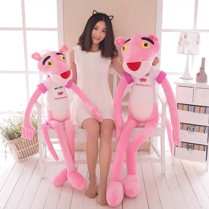 Internet celebrity pink leopard plush toy doll Dalang leopard long legs pink playful leopard jumping tiger large children&