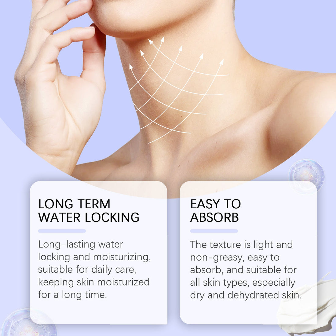 OUHOE Neck Cream - Hydrating, Moisturizing, and Refreshing Skin Care Lotion for Neck and Body