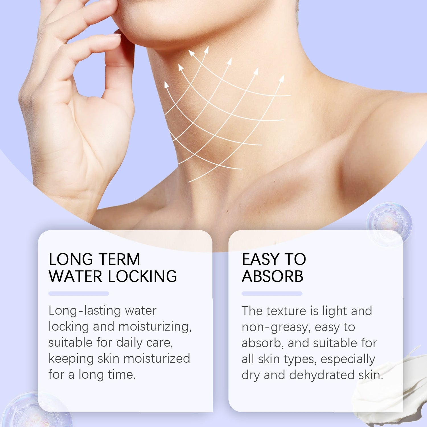 OUHOE Neck Cream - Hydrating, Moisturizing, and Refreshing Skin Care Lotion for Neck and Body