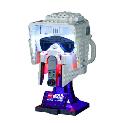 YEABRICKS is compatible with LEGO Star Wars 75305 Scout Helmet LED Lighting Building Blocks Assembly Lights