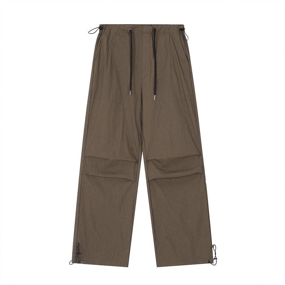 Wrinkled Casual Straight Cargo Pants Men&