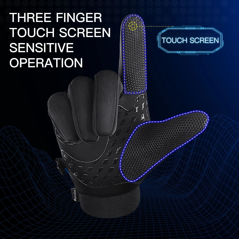 Outdoor warm cold windproof riding gloves touch screen windproof and anti-skid women&